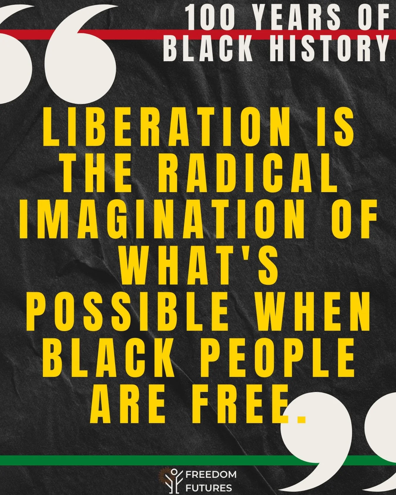 Liberation is often reduced to legal equality or representation.

But for Black communities, freedom has always meant something deeper; safety, dignity, land, wealth, and self-determination.
 
 Abolition.
 Reparations.
 Land sovereignty.
 Economic in
