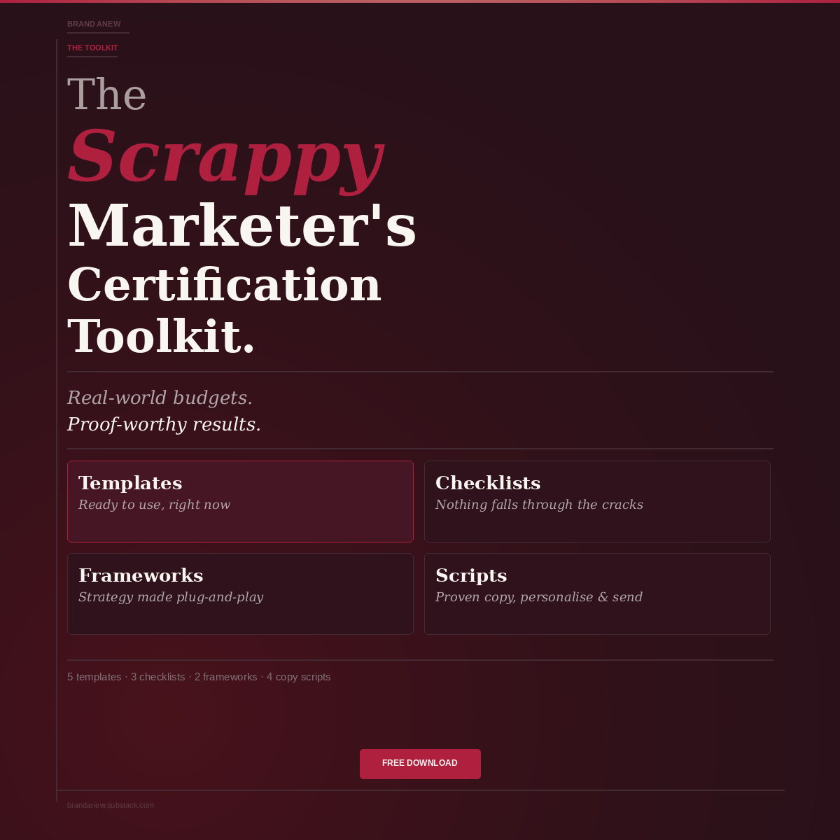 The Scrappy Marketer's Certification Toolkit