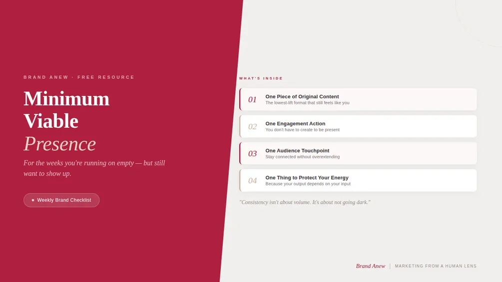 Minimum Viable Presence Tool