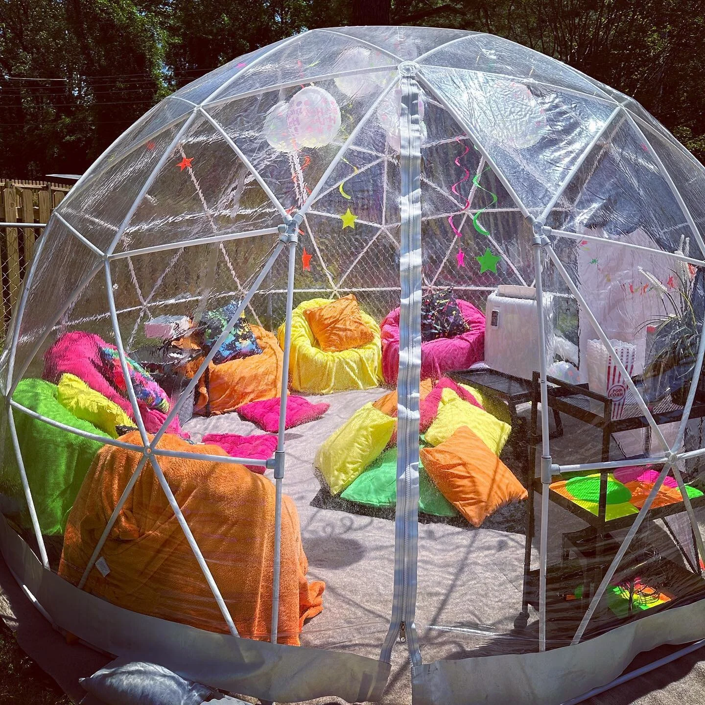 The igloo is ready for glow night ! Happy Birthday Makayla!