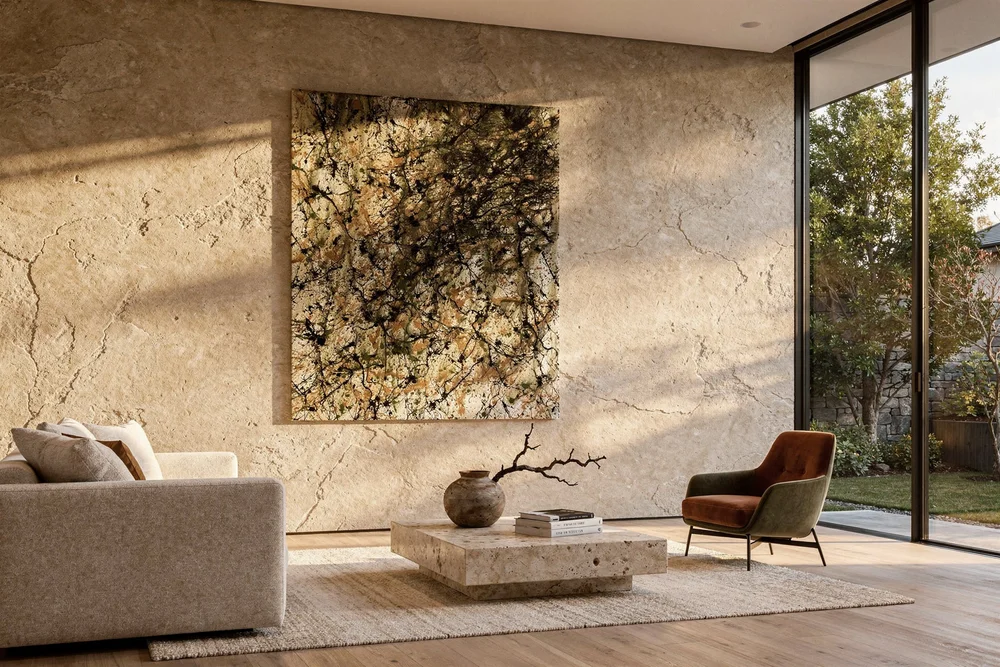 Buried Current by Shanly Simpson, shown in an interior setting.