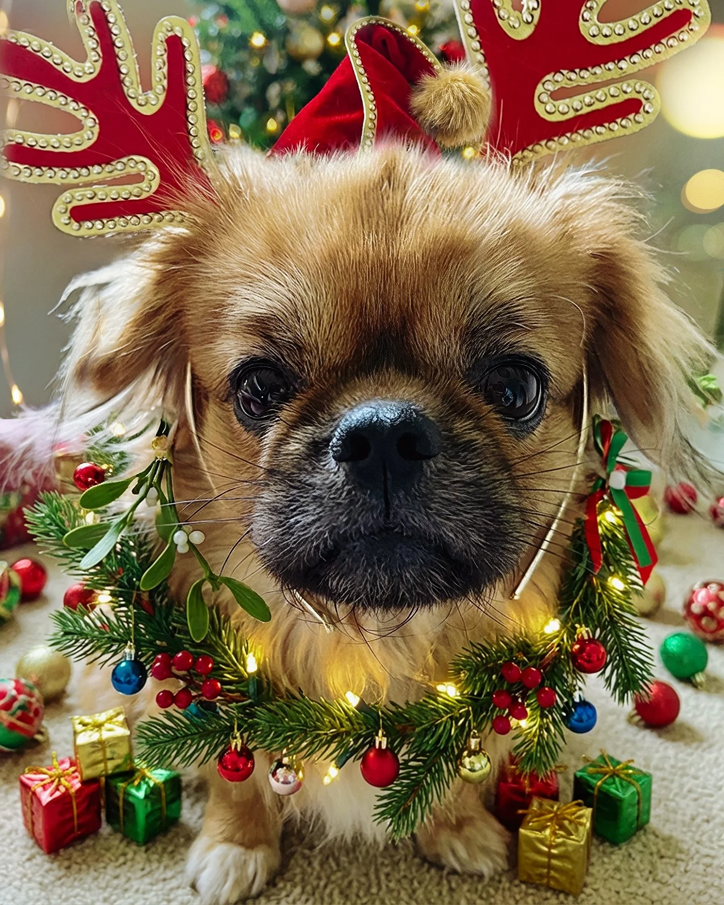 Official PR Officer duties this week: 🎄🐾
✅ Approving festive outfits
✅ Managing Christmas vibes
✅ Accepting treat-based &ldquo;meeting requests&rdquo;
✅ Keeping the office cheerful (and slightly chaotic)

Wishing you a warm, sparkly season from our