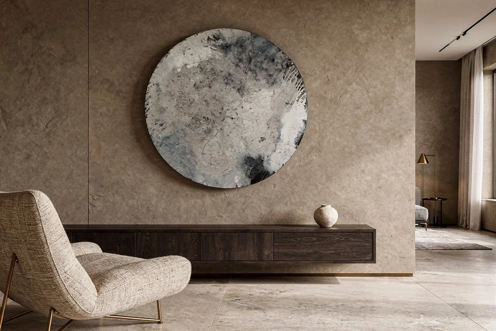 White Planet by Shanly Simpson, shown in an interior setting.