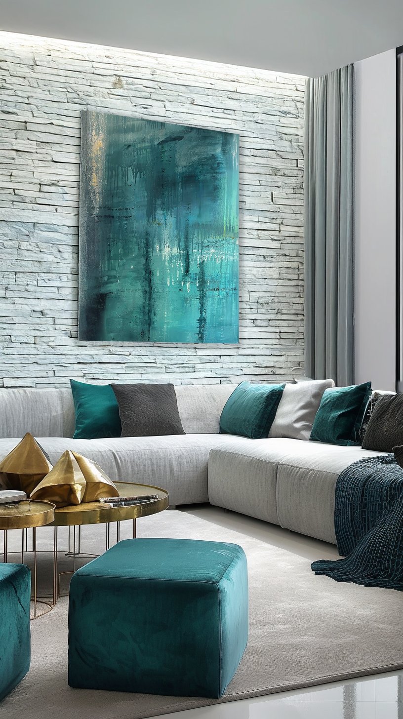 Water’s Memory by Shanly Simpson, shown in an interior setting.