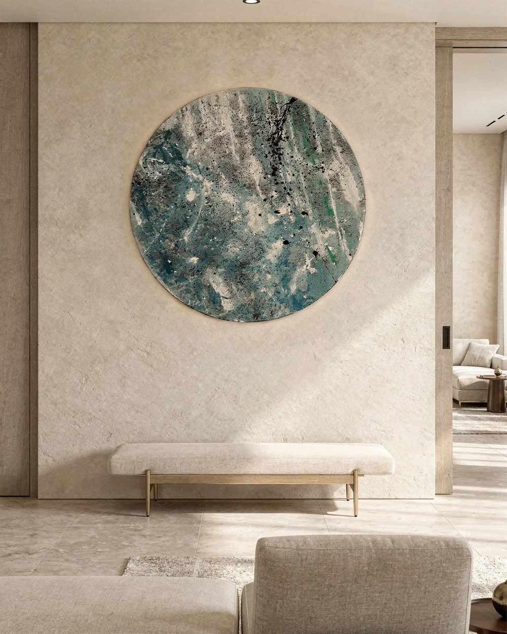 Blue Passage by Shanly Simpson, shown in an interior setting.