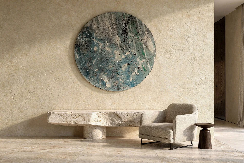 Blue Passage by Shanly Simpson, shown in an interior setting.