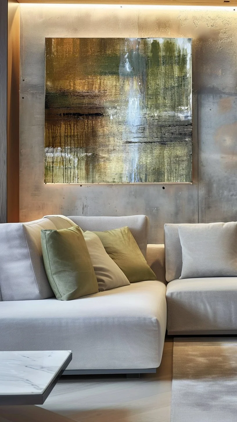 Echoes of Gold by Shanly Simpson, shown in an interior setting.