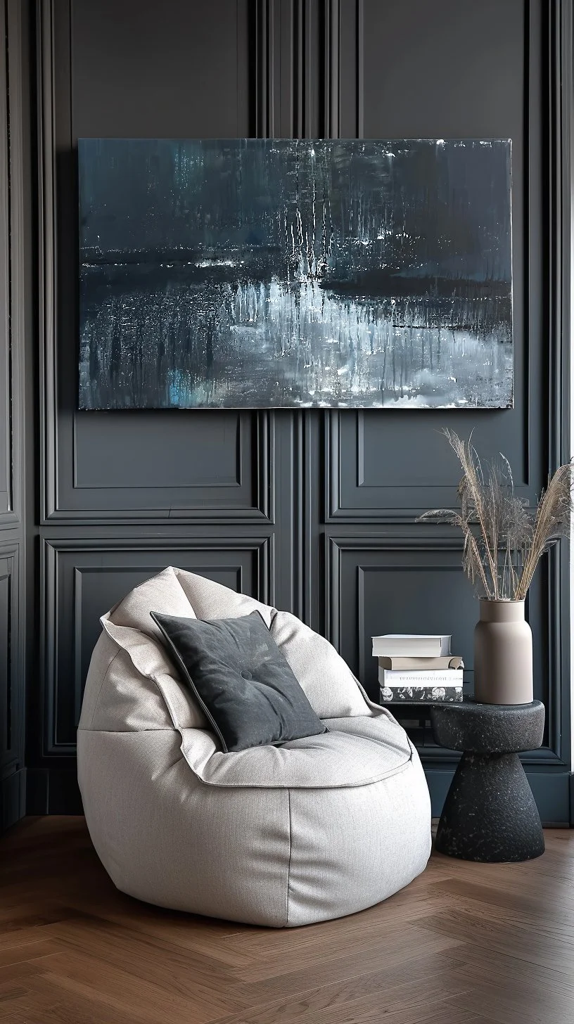 Midnight Reflection by Shanly Simpson, shown in an interior setting.
