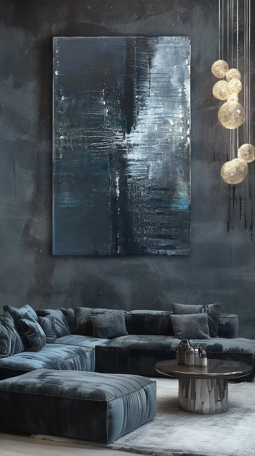 Midnight Reflection by Shanly Simpson, shown in an interior setting.