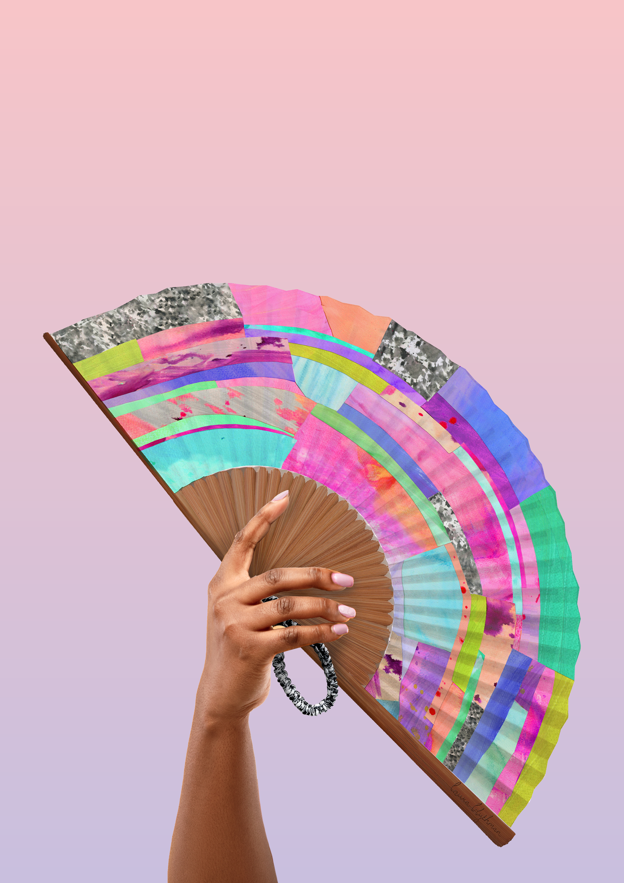 PRE-ORDER // LUXURY FAN by LAURA BLYTHMAN - " RAINBOW UTOPIA"