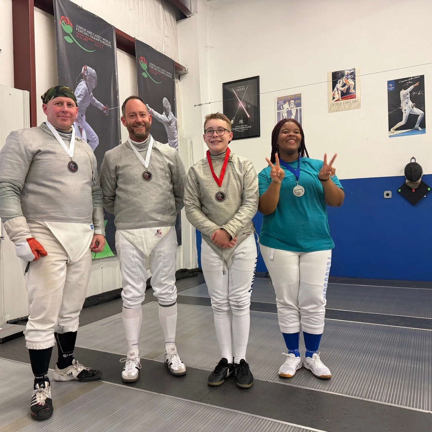 Congrats to our saber fencers who competed in last weekends tournament down at Wasatch fencing!

E and Under Saber: 3rd place, Eric Dacus

Senior Mixed Saber: 2nd place, Lukas Williams, and 3rd place, Justin Leaming

Great job to everyone who compete