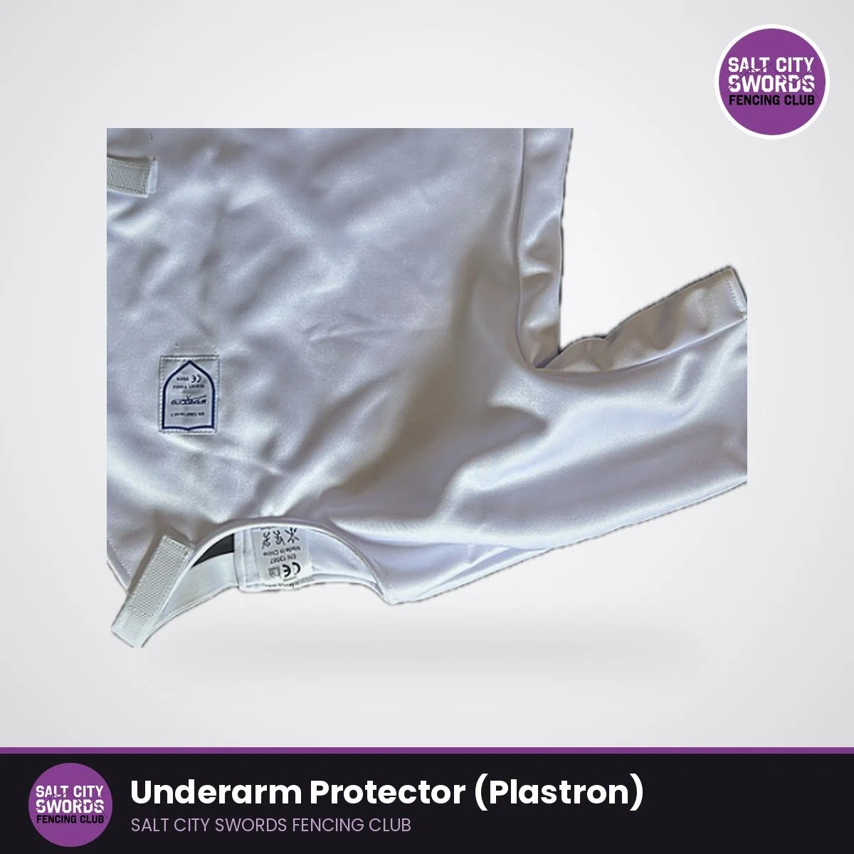 Fencing under arm protector (plastron)