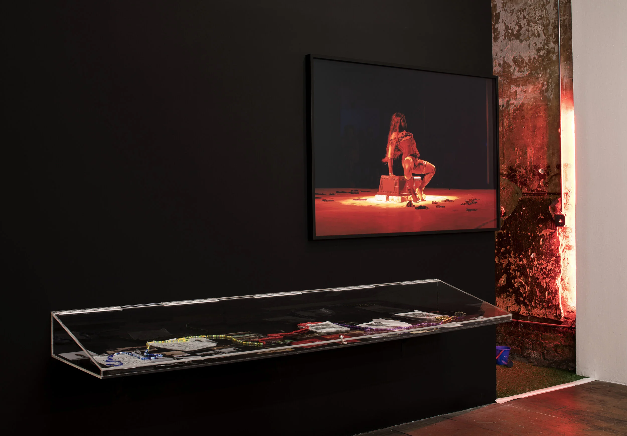 Keioui Keijaun Thomas: Hands Up, Ass Out, curated by Shehab Awad as Executive Care*, 2021, installation view at Participant Inc, New York. Photo: Daniel Kukla.
