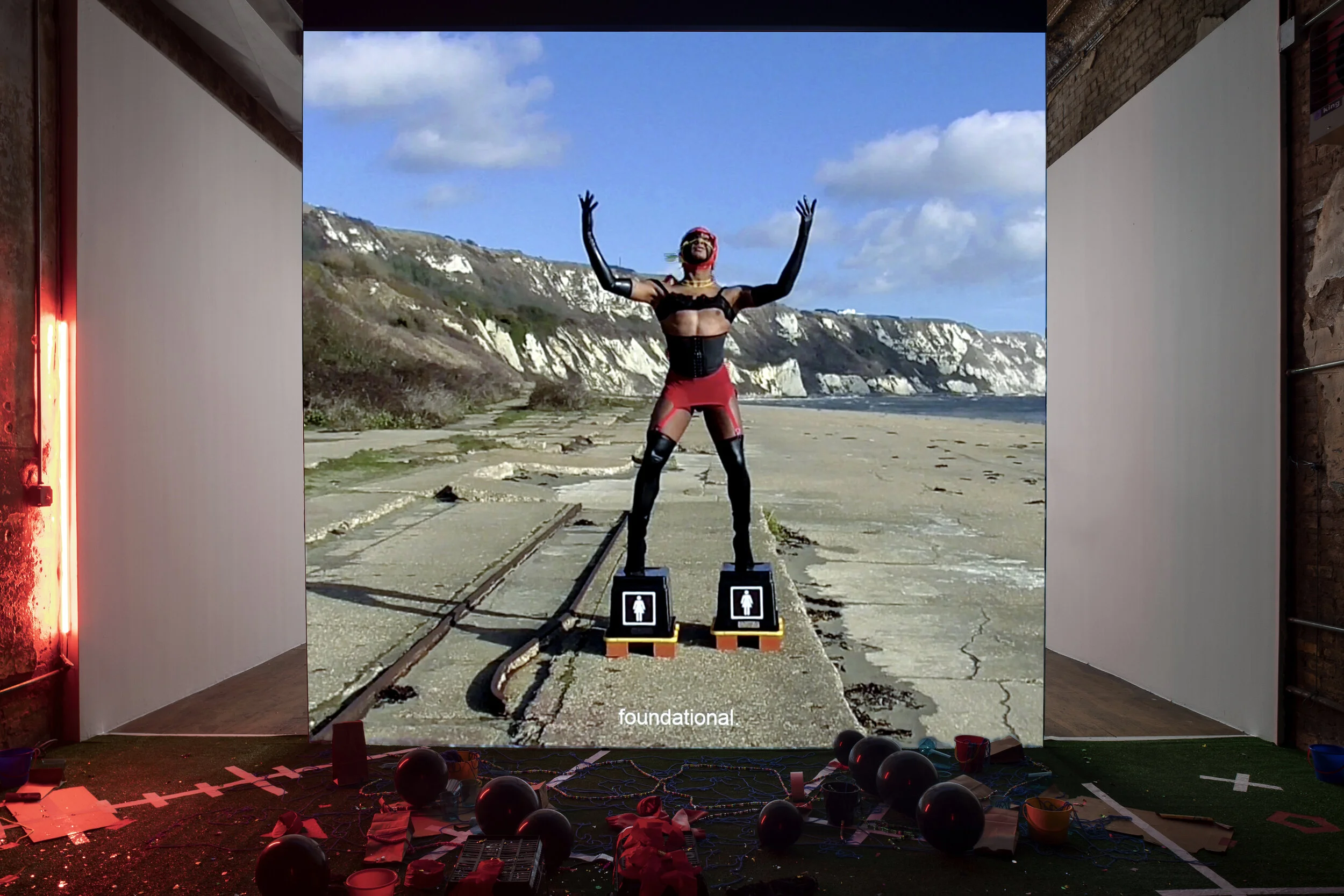 In the Reflection of Ancient Tides, 2018 (still), in Keioui Keijaun Thomas: Hands Up, Ass Out, curated by Shehab Awad as Executive Care*, 2021 at Participant Inc, New York. Photo: Daniel Kukla.