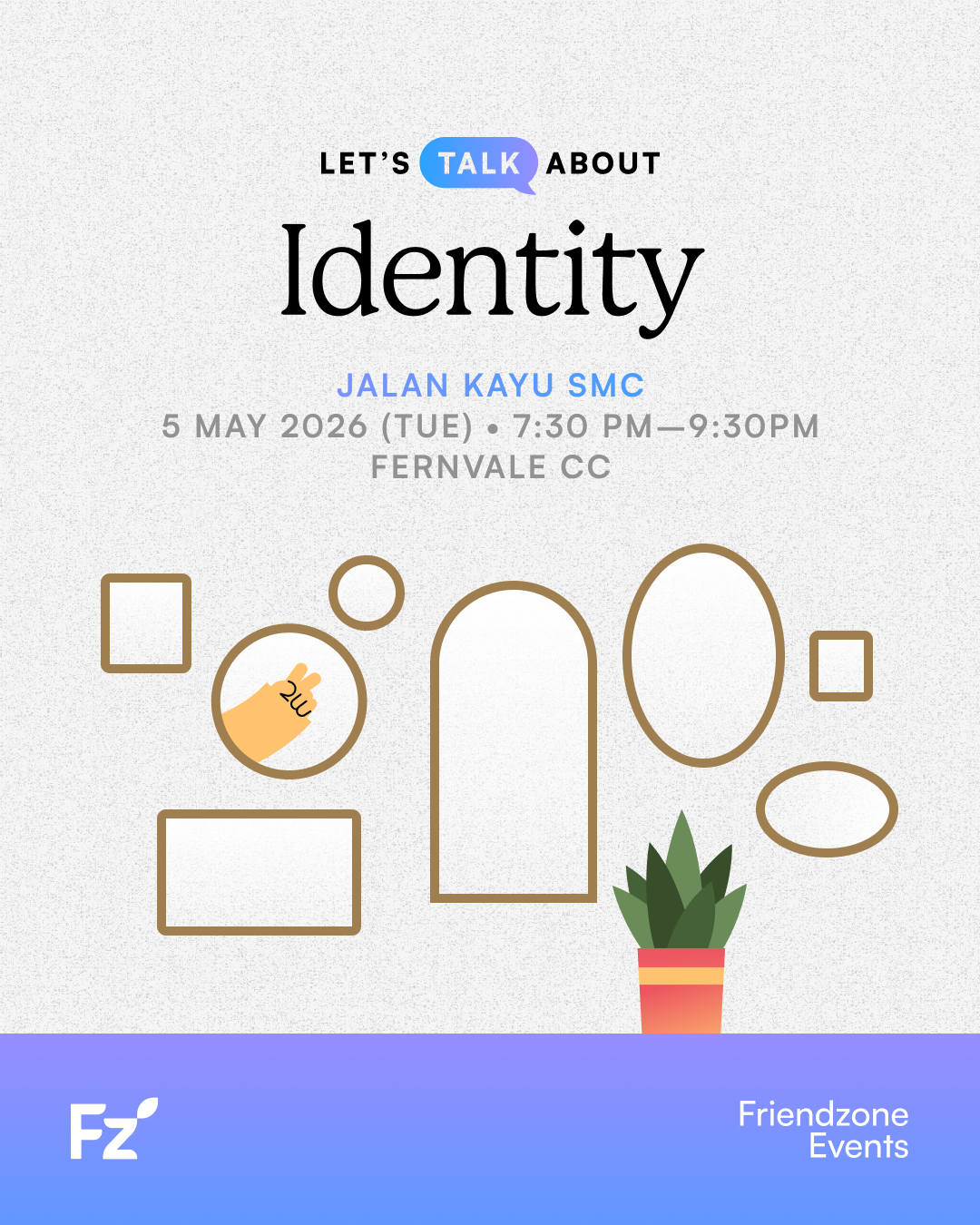 An infographic of a past event, Let's Talk About Identity.