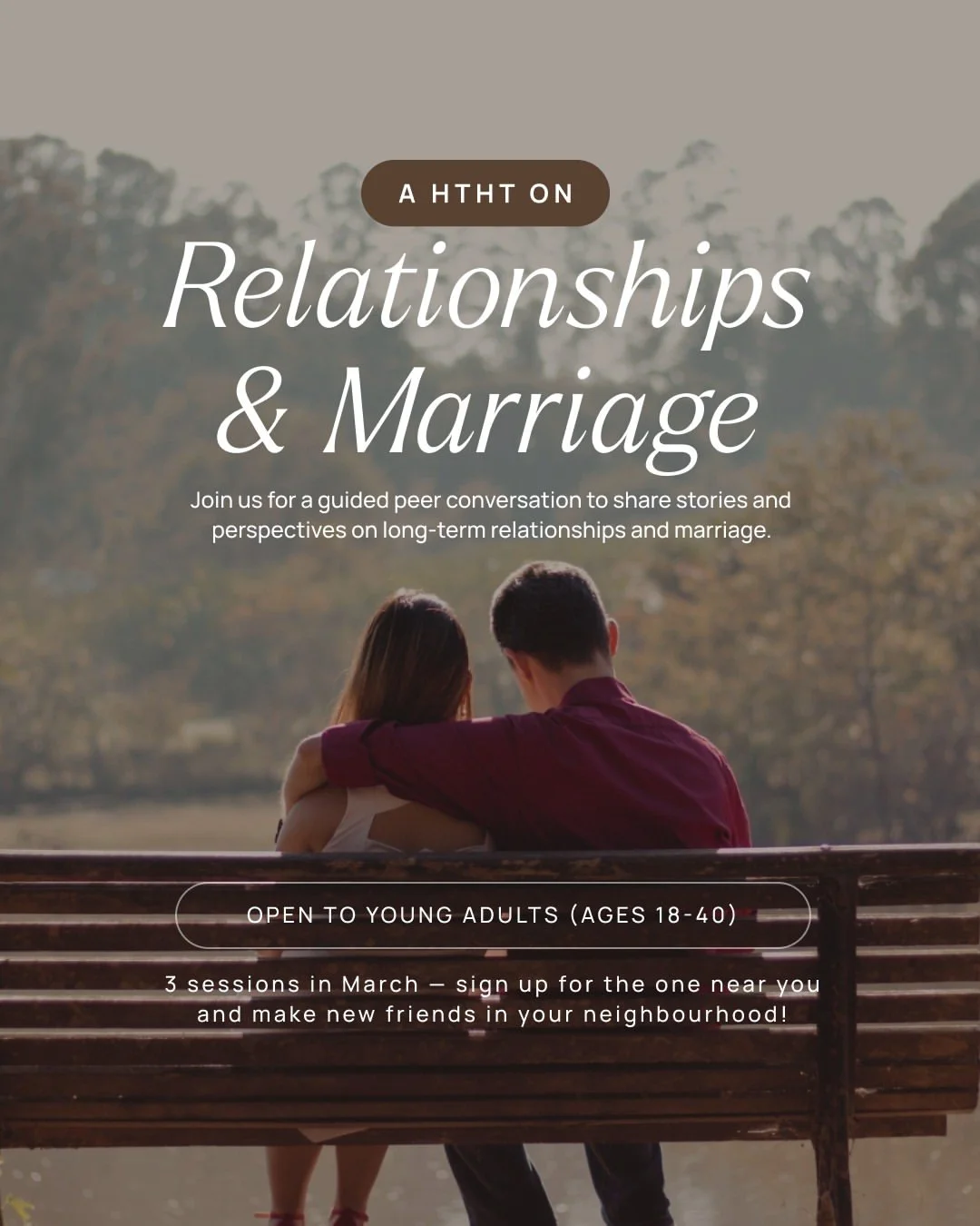 An infographic about a past event, HTHT: Relationships & Marriage