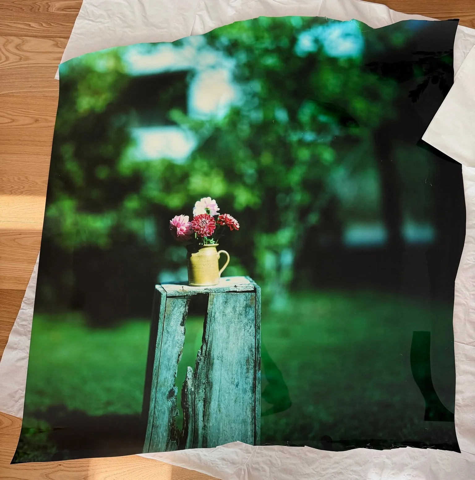 015 - Blumen auf Holz