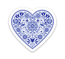 Rosemaling Heart Sticker Navy.png