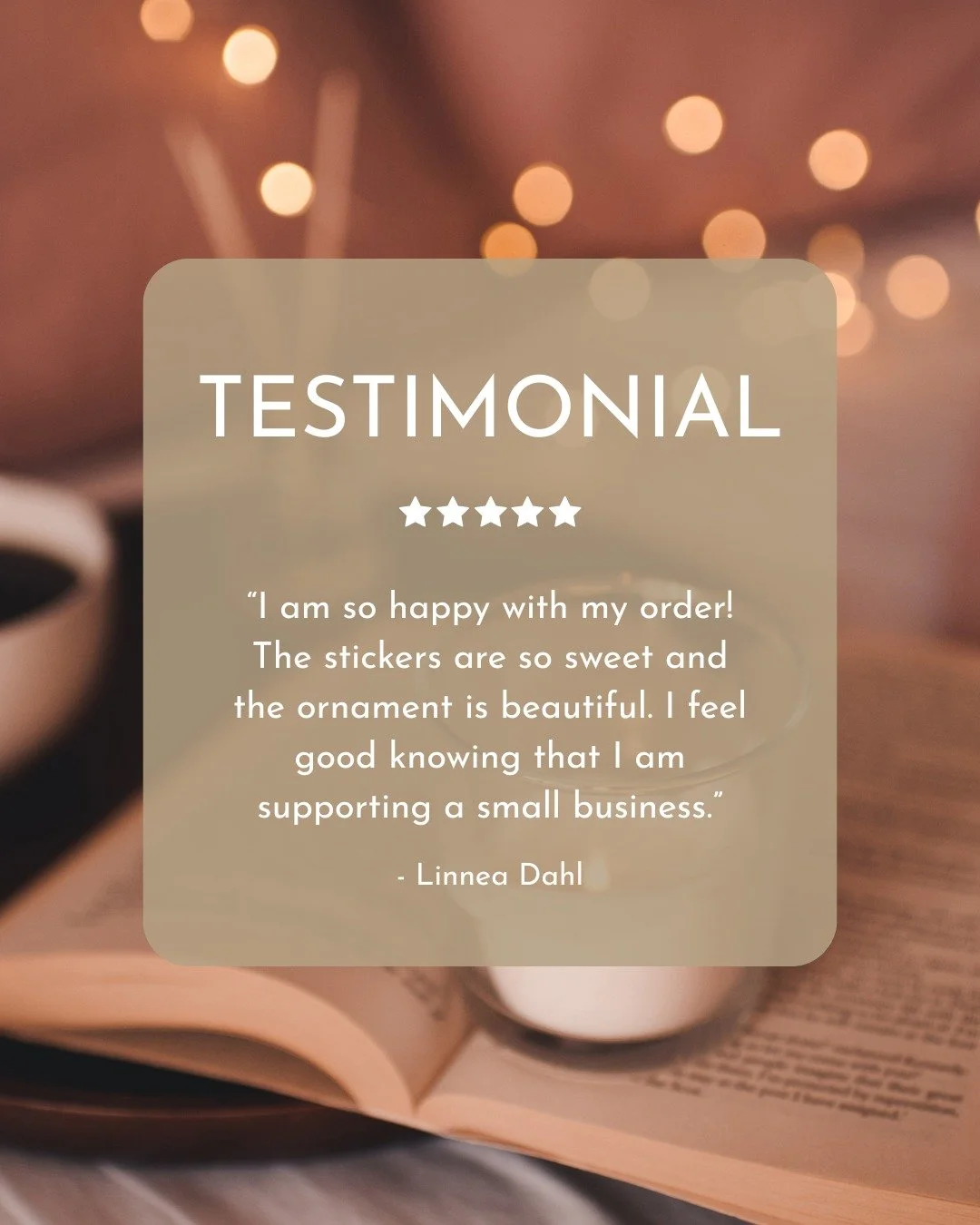 We&rsquo;re truly grateful for kind words like these! ❤️

Knowing our hearts and stickers bring joy, and that our work supports meaningful connections with customers like Linnea, reminds us why we do what we do. 

Thank you for trusting and supportin