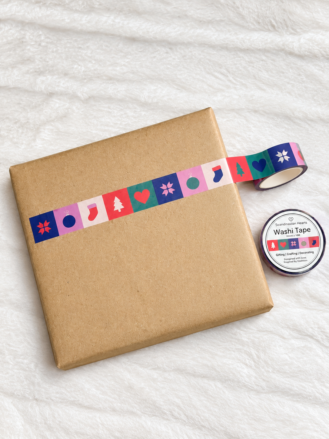 Scandinavian Hearts Gift Wrap Flat Lay.png