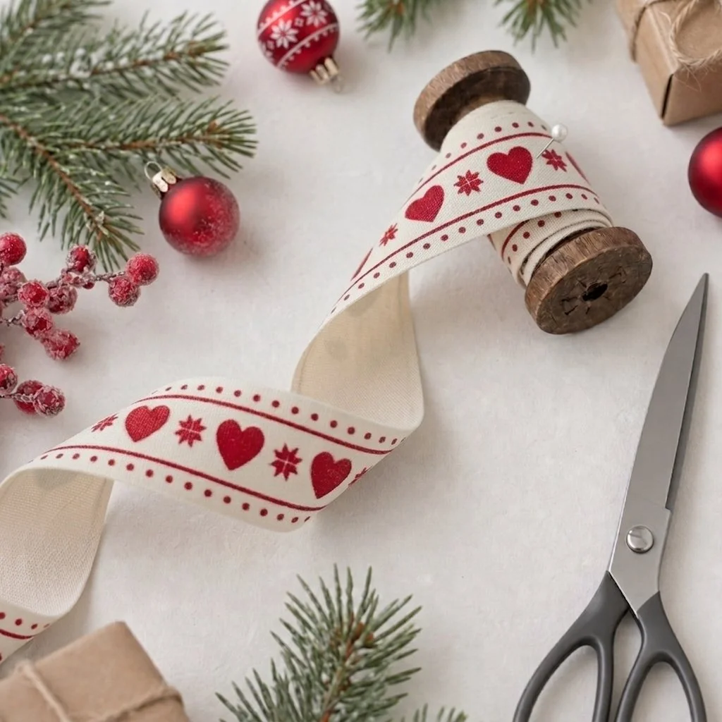 Red Heart Ribbon Christmas Flatlay Spool.jpeg