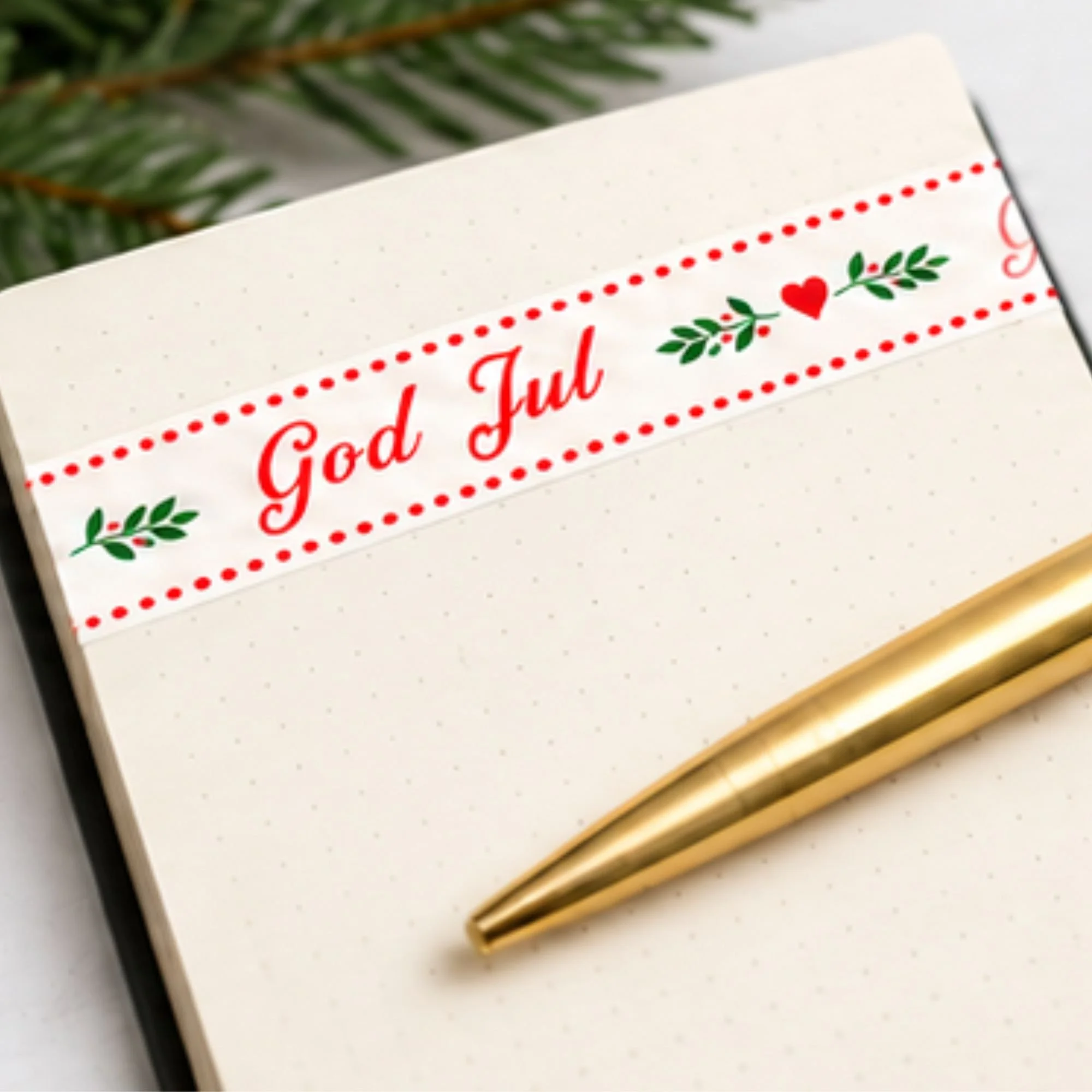 God Jul Washi Tape White Notebook.jpg