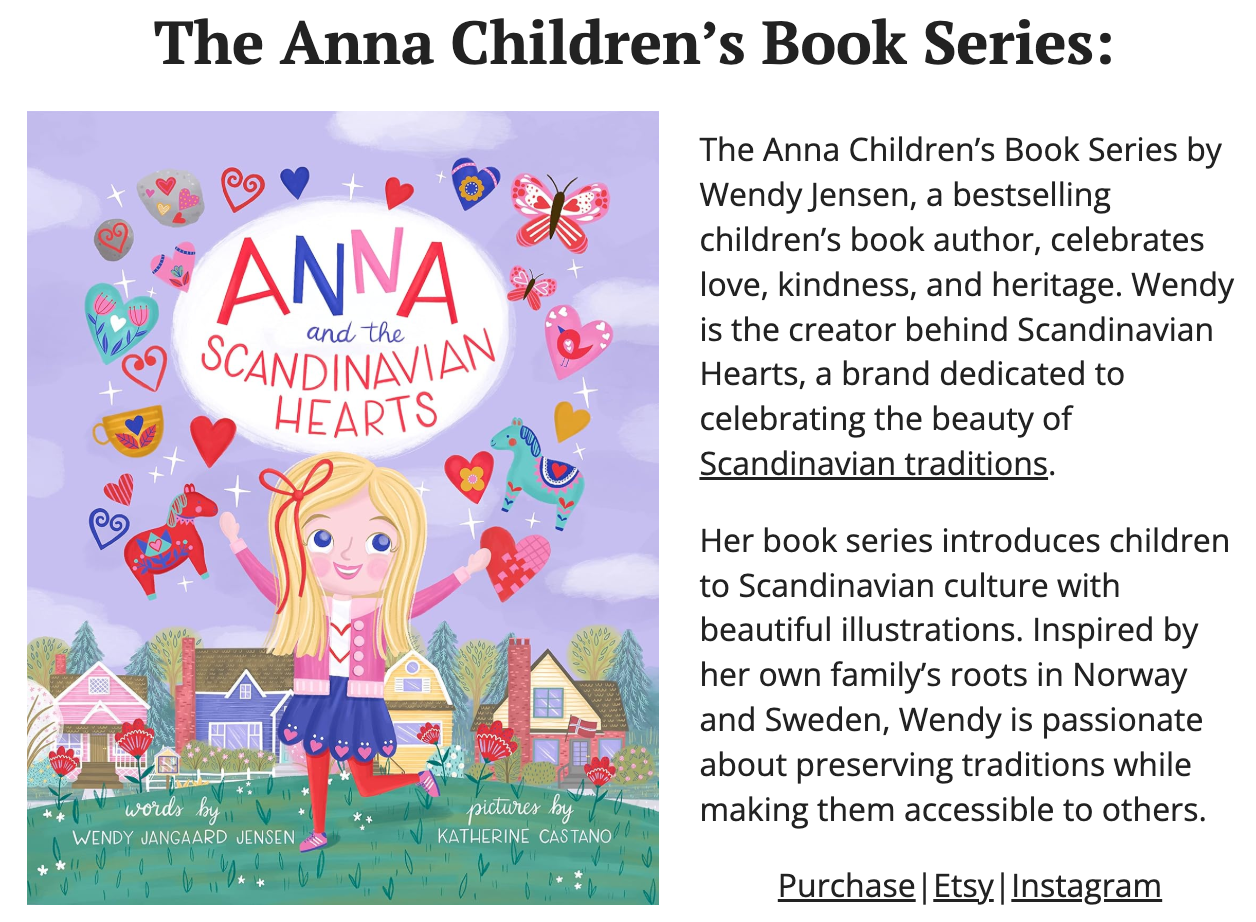 Stephs Cheers and Jeers 2026 Spring Gift Guide Anna and the Scandinavian Hearts Childrens Book Series