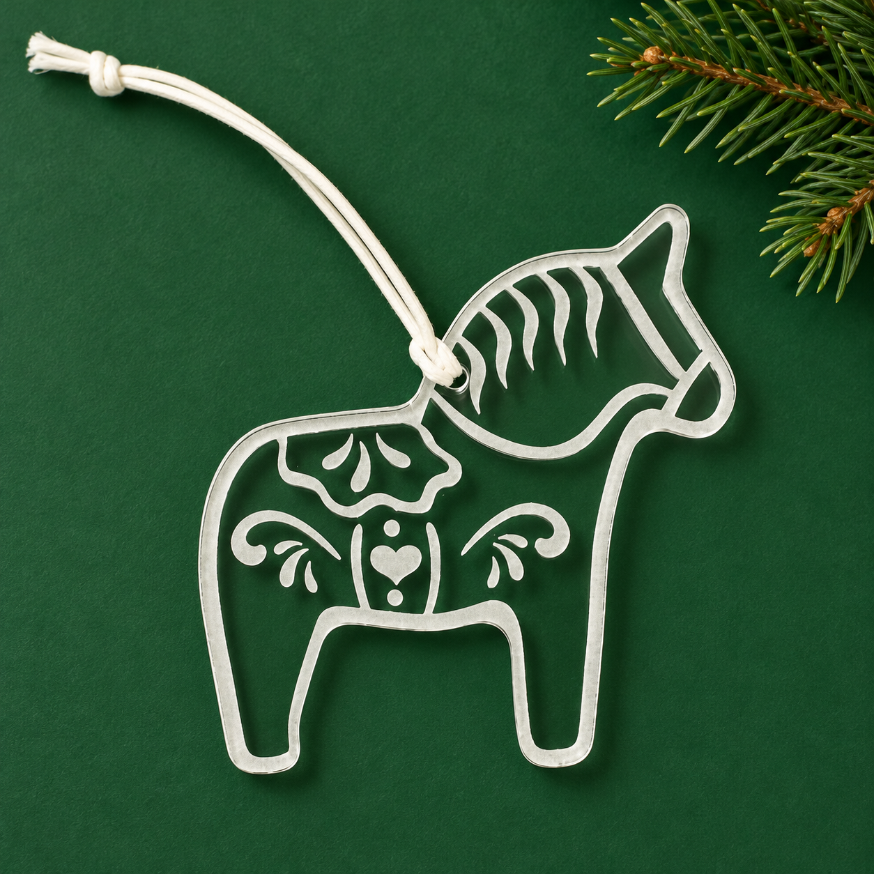 Clear Dala Horse on Forest Green.png