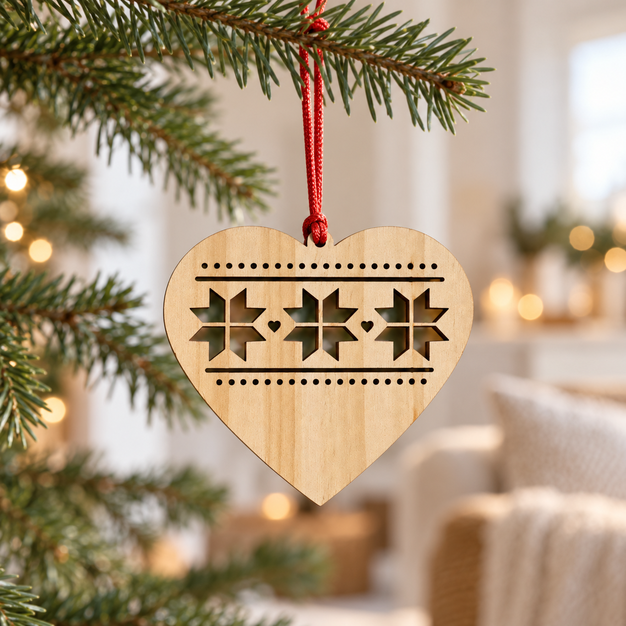Fair Isle Wood Ornament