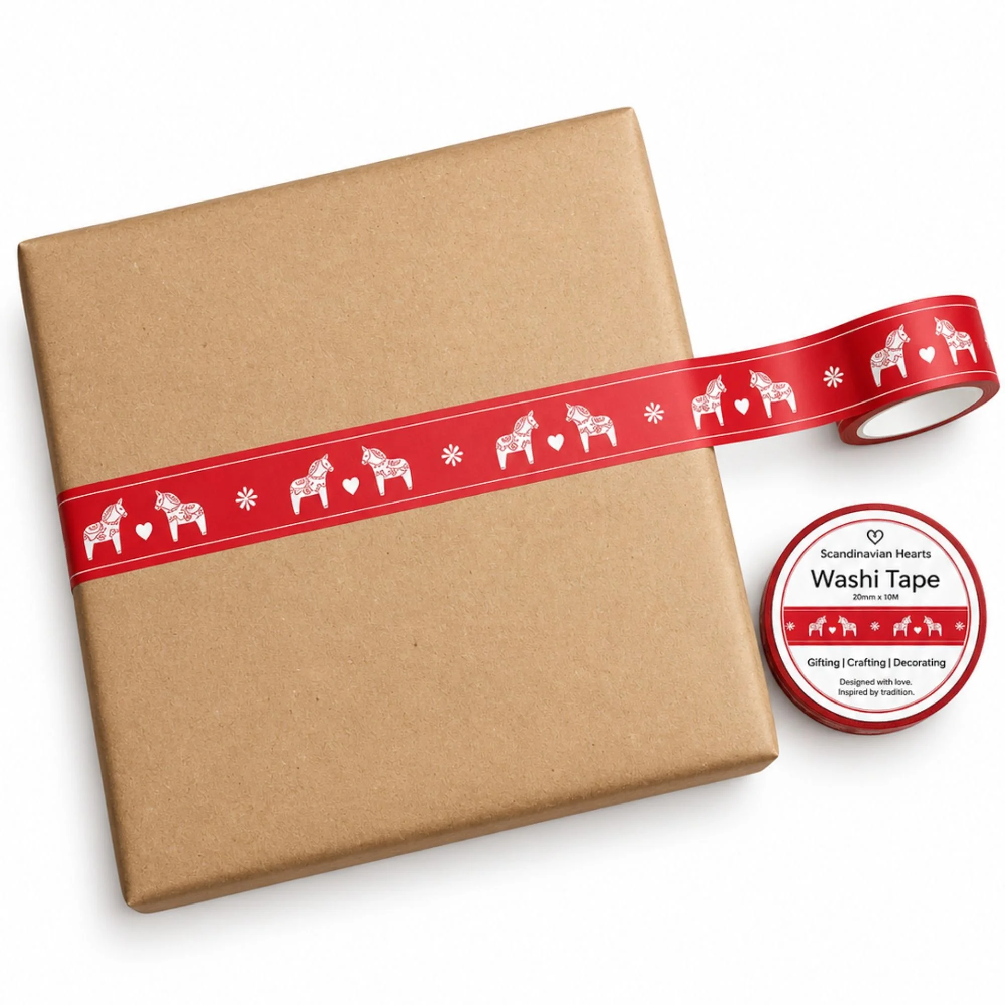 Dala Horse Red Washi Tape Gift Box 2.jpg