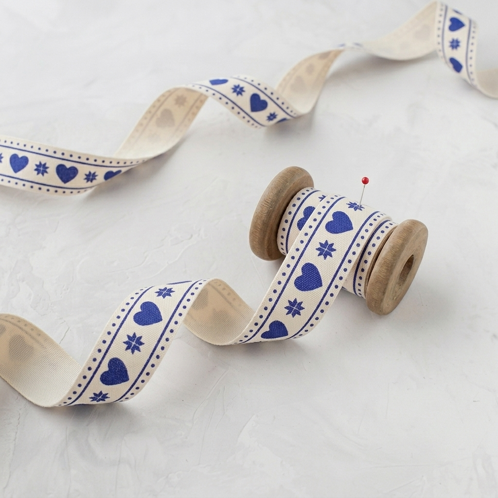 Blue Heart Cotton Ribbon Wood Spool 2.png
