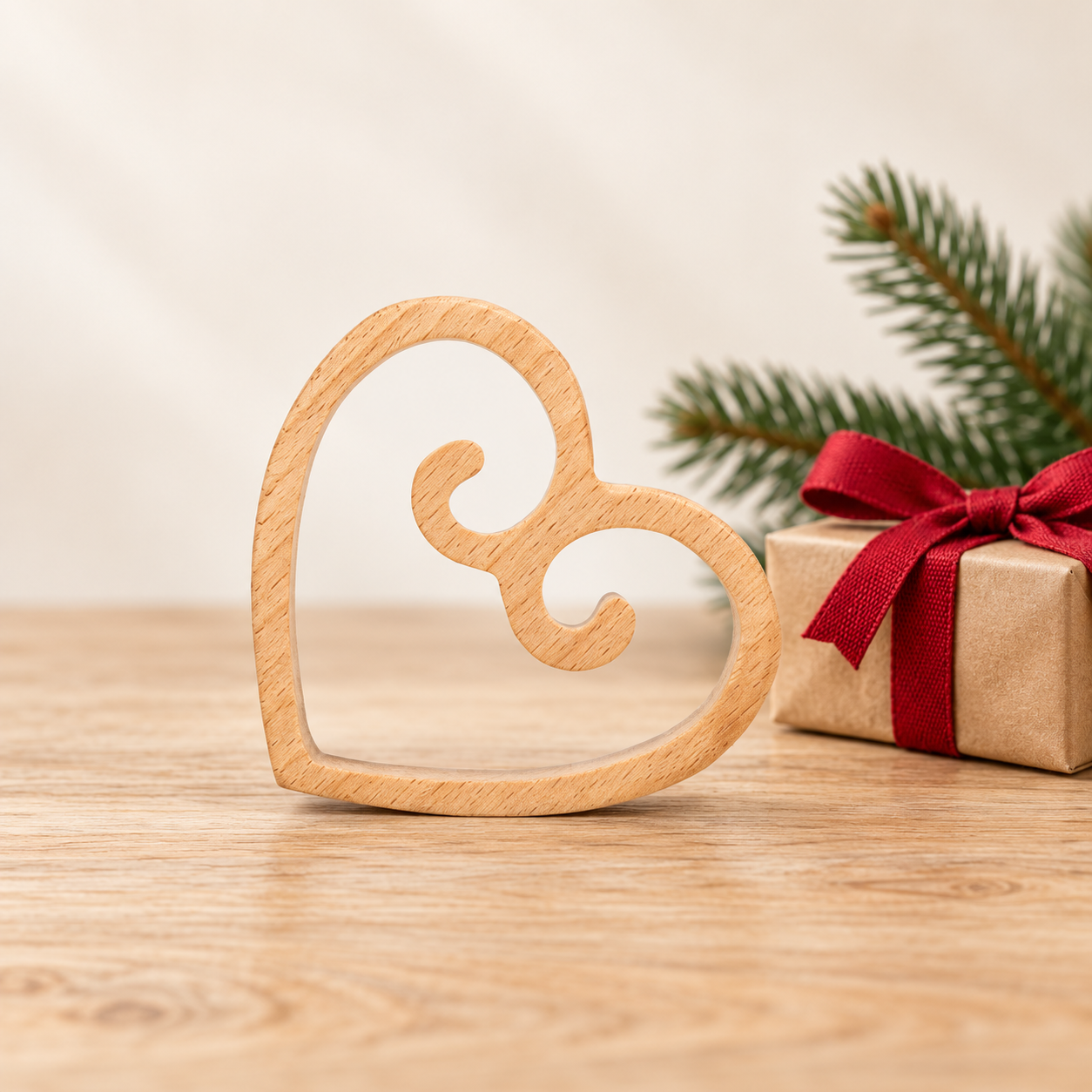 Natural Beechwood Heart Holiday Gift Scene.png
