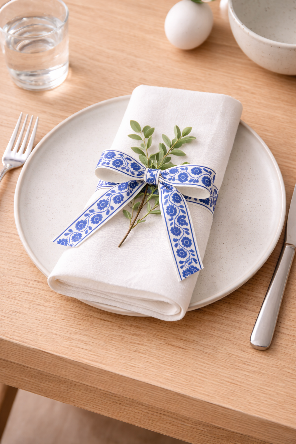 Blue Floral Cotton Ribbon Table Decor.png