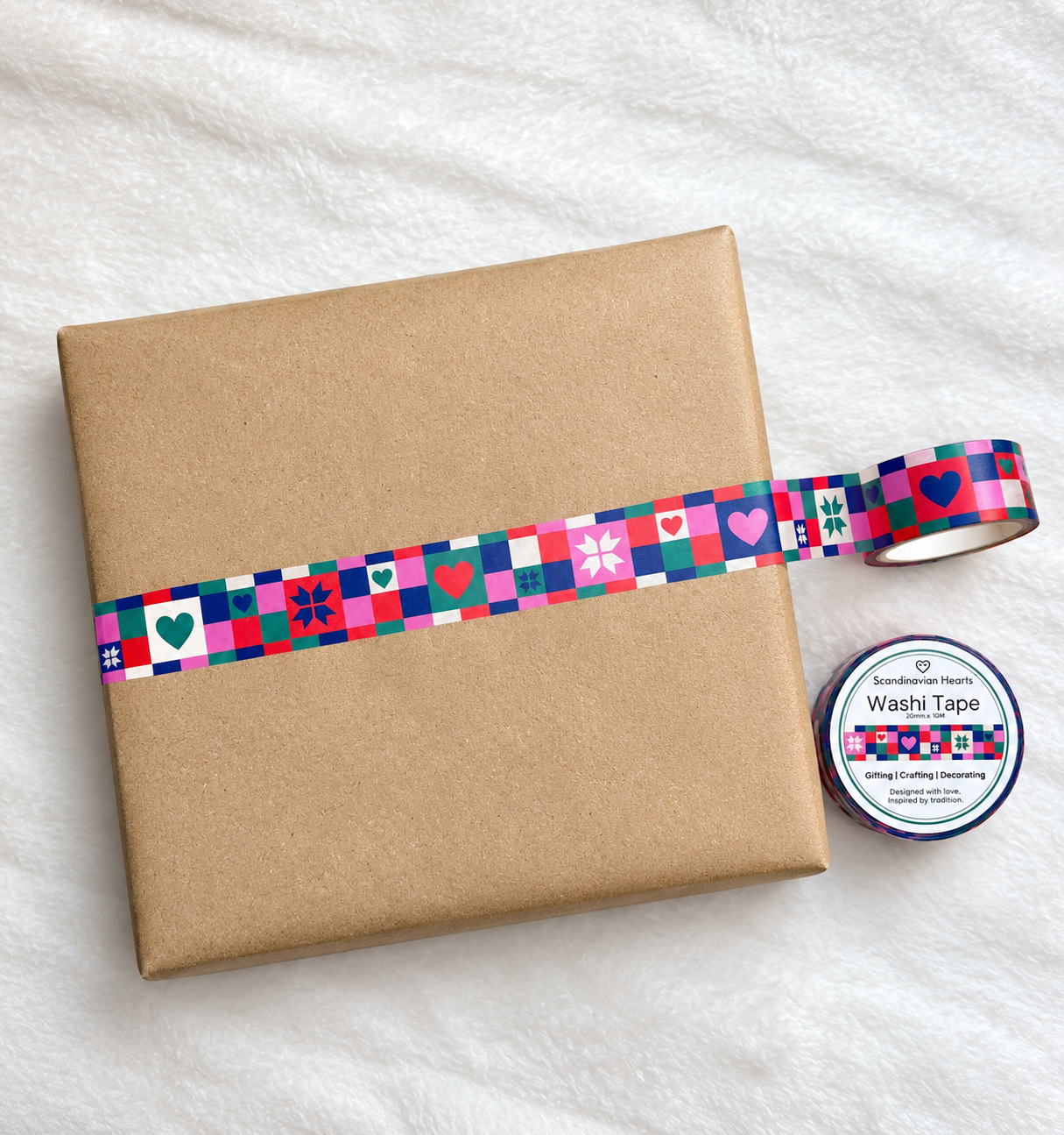 Colorful Scandinavian Hearts Gift Wrap.png
