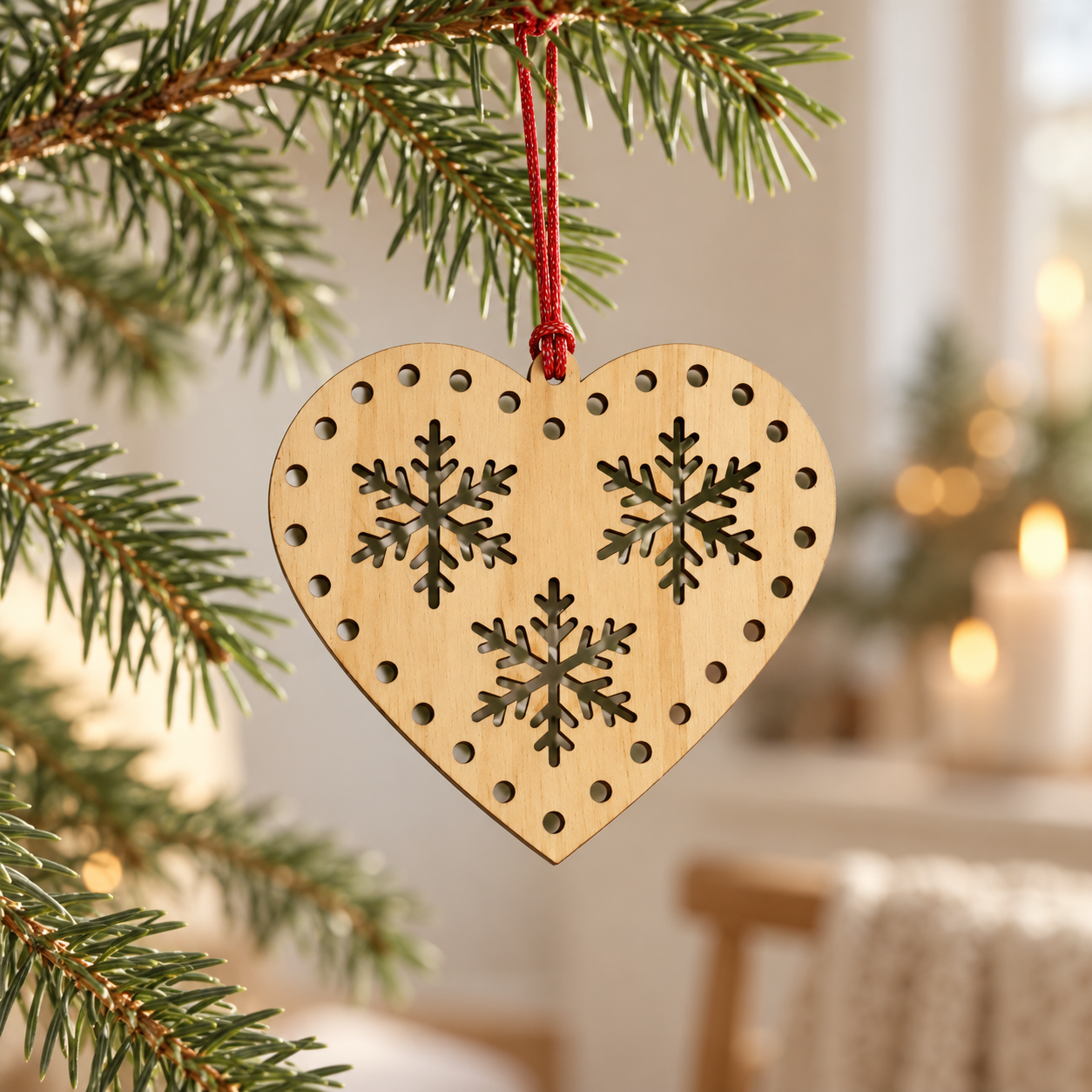 Snowflake Wood Ornament
