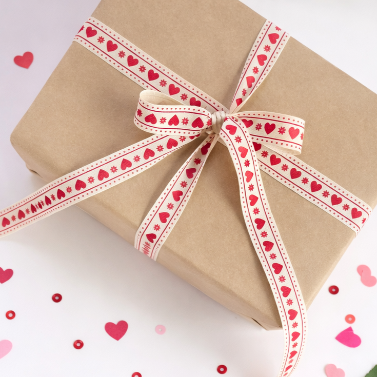Scandinavian Heart Cotton Ribbon