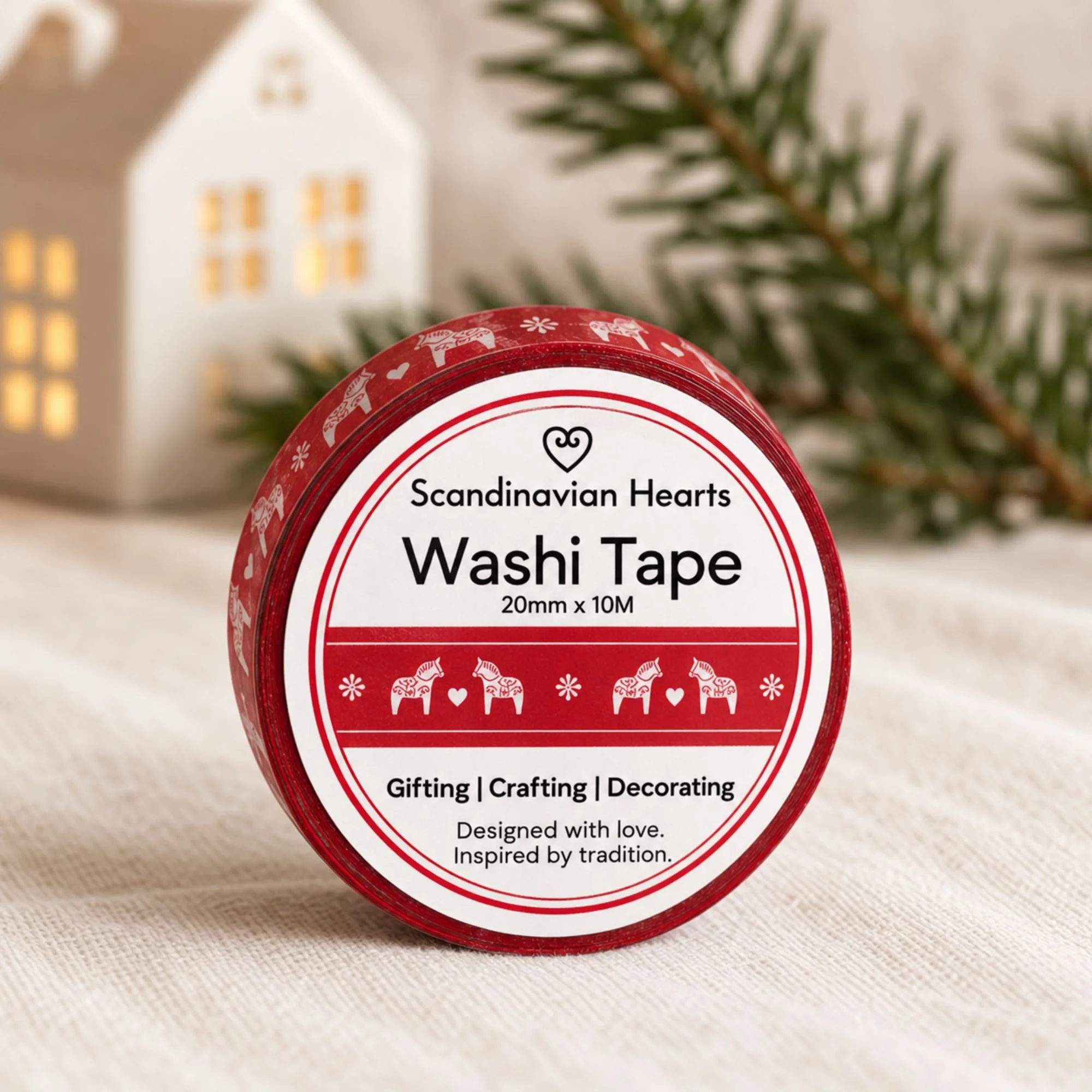 Dala Horse Red Washi Tape Label.jpg