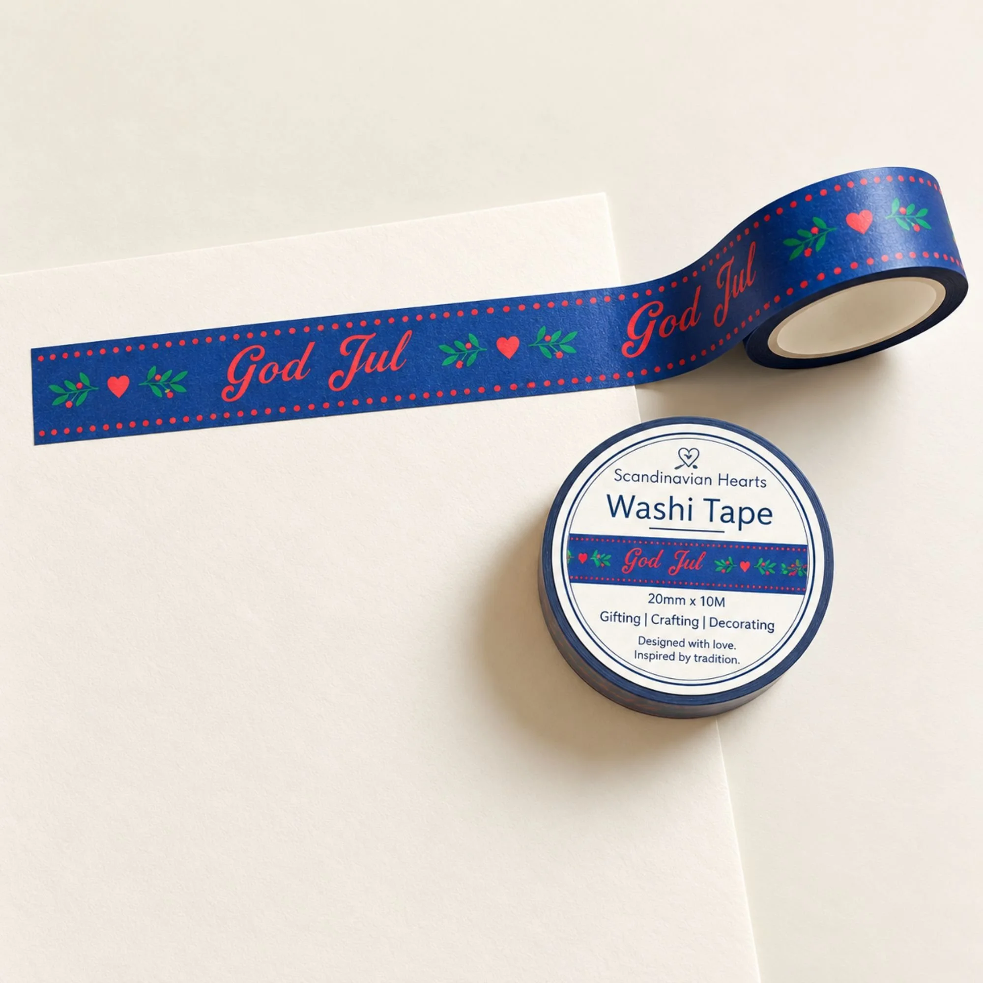 God Jul Washi Tape Blue on Journal.jpg