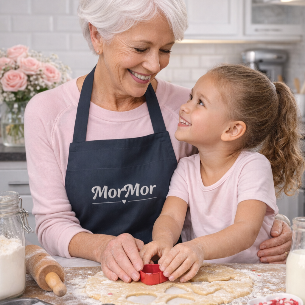 MorMor Embroidered Organic Cotton Apron