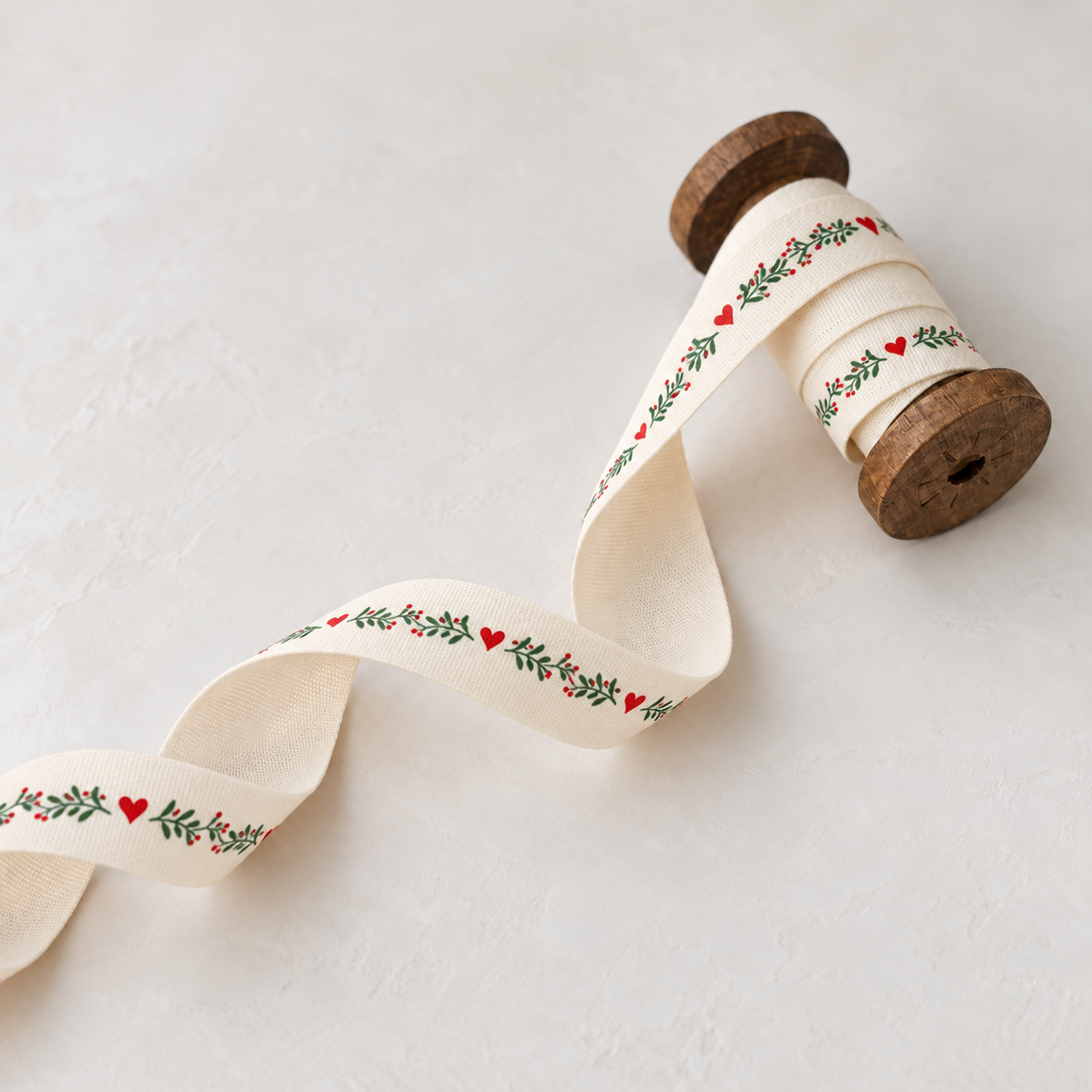 Vine Heart Cotton Ribbon on Spool.png