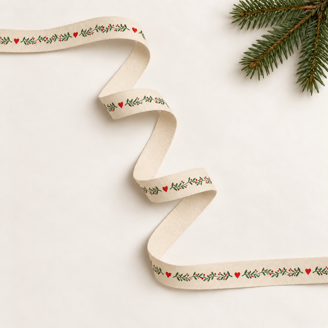 Vine Heart Cotton Ribbon on Table with Leaf.png