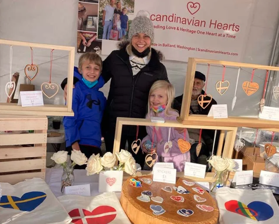 For Wendy Jangaard Jensen, her Scandinavian Hearts business is all about family and love of heritage. Each year, she and her children sell their hearts at the Julefest at the National Nordic Museum in Seattle.
