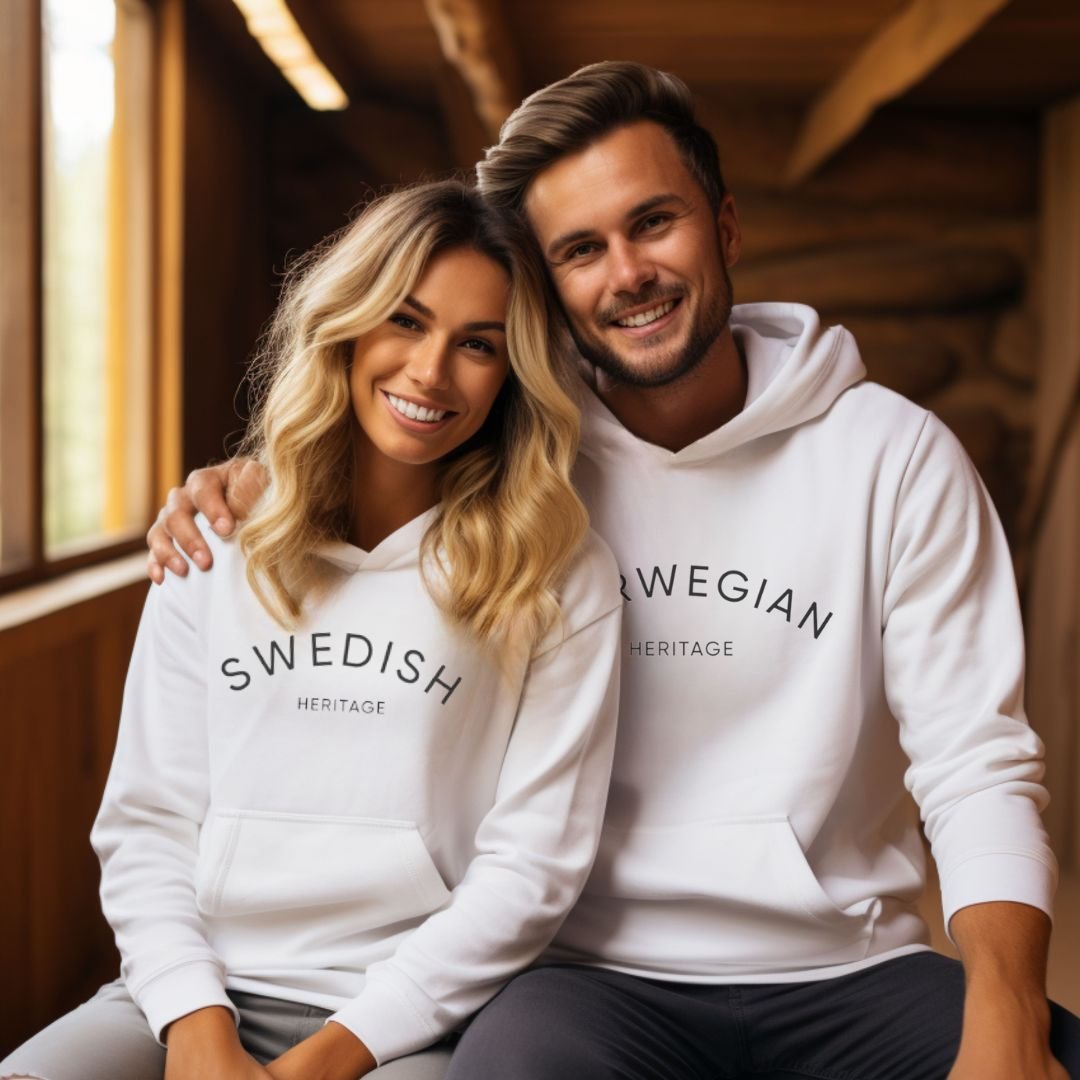 Norwegian Sweatshirt Gift for Nordic Heritage Cozy Scandinavian Hoodie Nordic Style Trendy Hooded Sweatshirt Norway Apparel Minimalist Style