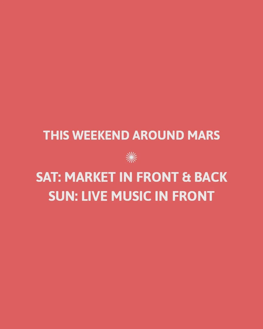 Good times this weekend @ Mars! ⚡️
Our fun neighbors @thesunshineprophecy are hosting an epic “witchy” market tmrw (Saturday) 11am-5pm feat. all women vendors + tarot and more. 🧙🪄 Mars will have a couple awesome lady DJs in the house a
