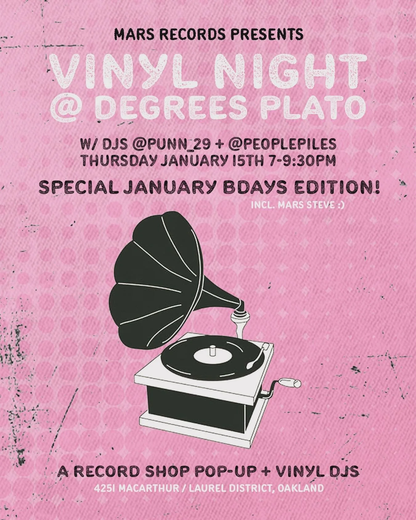 And so it goes, here we are at the top of the Third Thursdays @ Degrees/Vinyl Nights 2026 season! 🍻 Looking forward to a fun year ahead at this special spot in the Laurel District of Oakland. Just take the High St exit off 580 and there you&rsquo;ll
