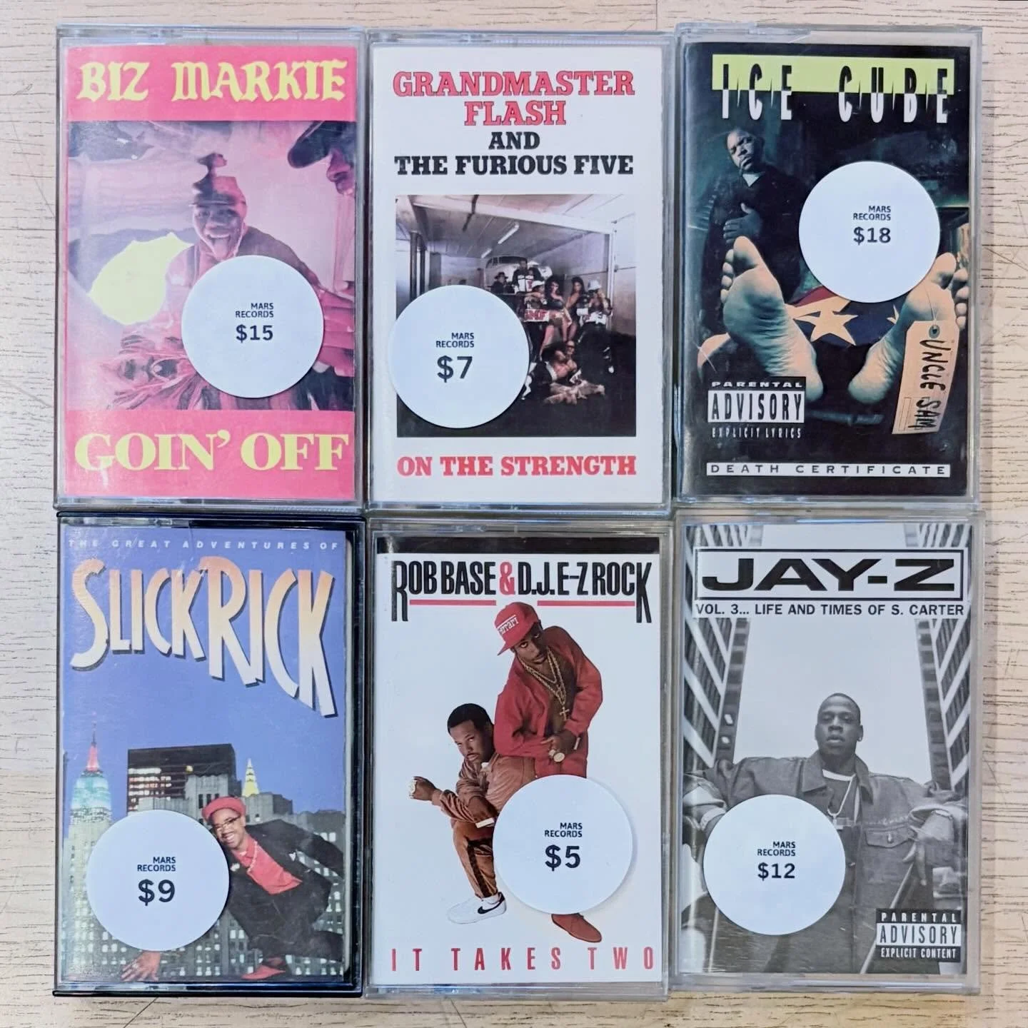 Hip hop etc tape haul, Round 1. Good stuff, thanks Oakland! 💛💚