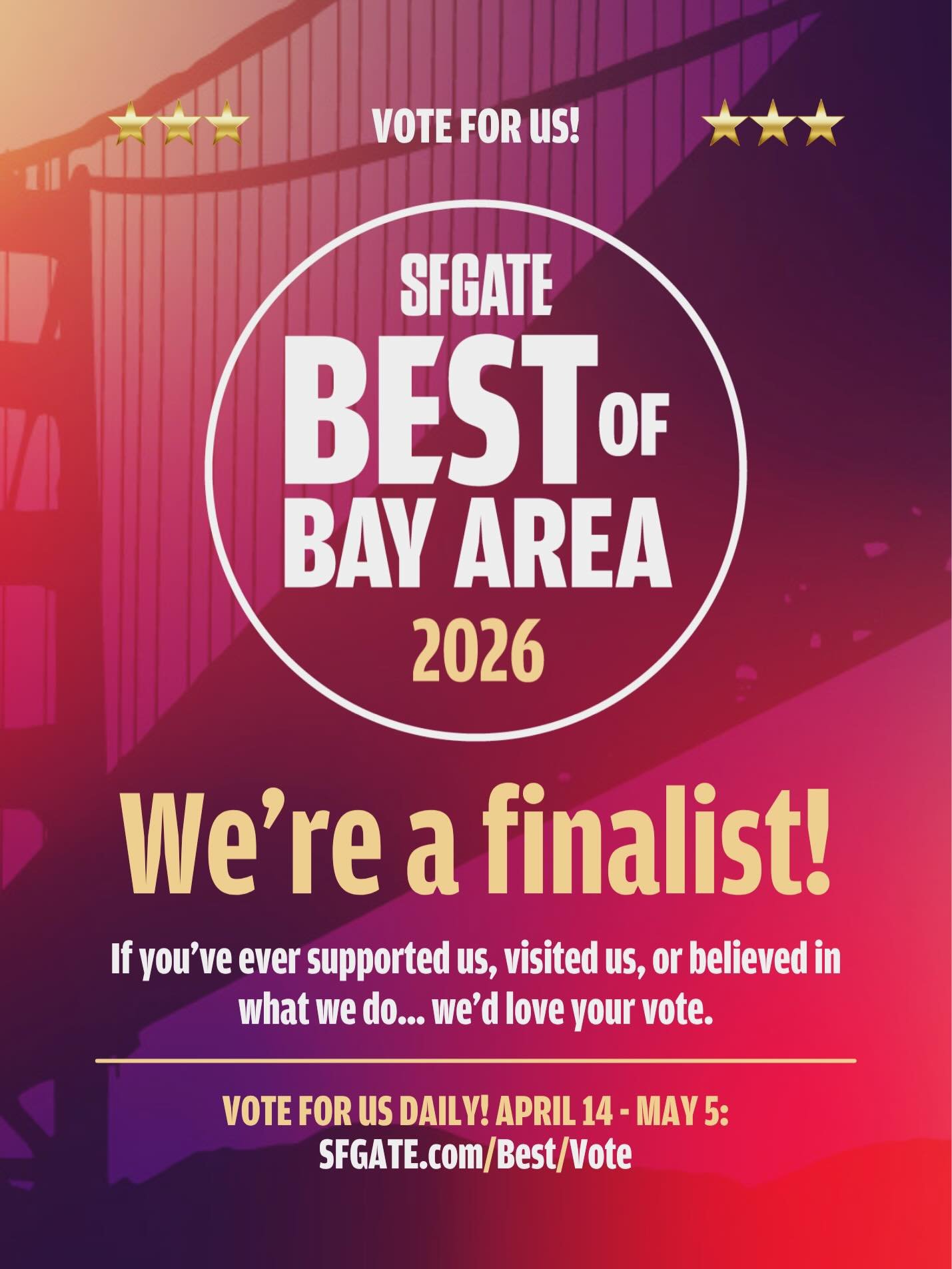 Looks like Mars made it into another &ldquo;Best Of&rdquo; finalist round! This time with the good folks at @sfgate 🗞️ Thanks to everyone who keeps our little shop thriving and fun. It&rsquo;d be nothing w/o you! And congrats to the other finalists,