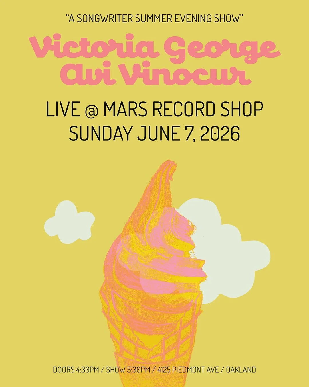Fun backyard show coming up in just a couple weeks! Sunday June 7th Mars welcomes two fantastic local singer/songwriters - @victoriageorgemusic + @avispersonalprofile (of @goodnighttexas). Doors at 4:30pm, music at 5:30pm. This will be a ticketed sho