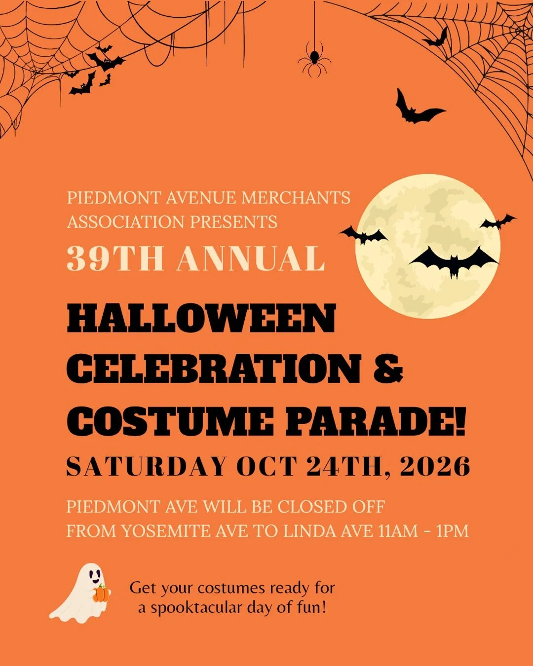 The Piedmont Ave Halloween Celebration is coming right up, this Sat 10/24 from 11am to 1pm. 👻 Enjoy the closed-to-cars Ave, all the costumes you can imagine, shop sales, trick-or-treating + more! A live brass band led by @b0n0s will steer the parade