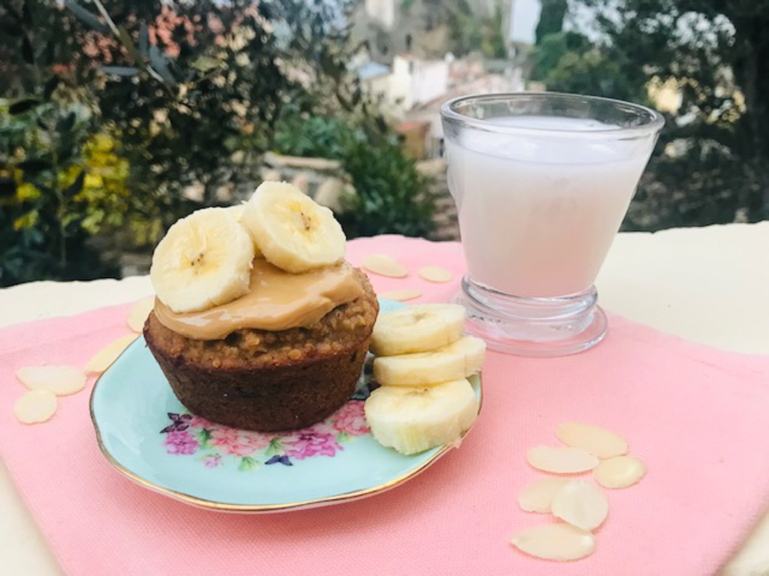Muffins aux flocons d'avoine et beurre de cacahuète